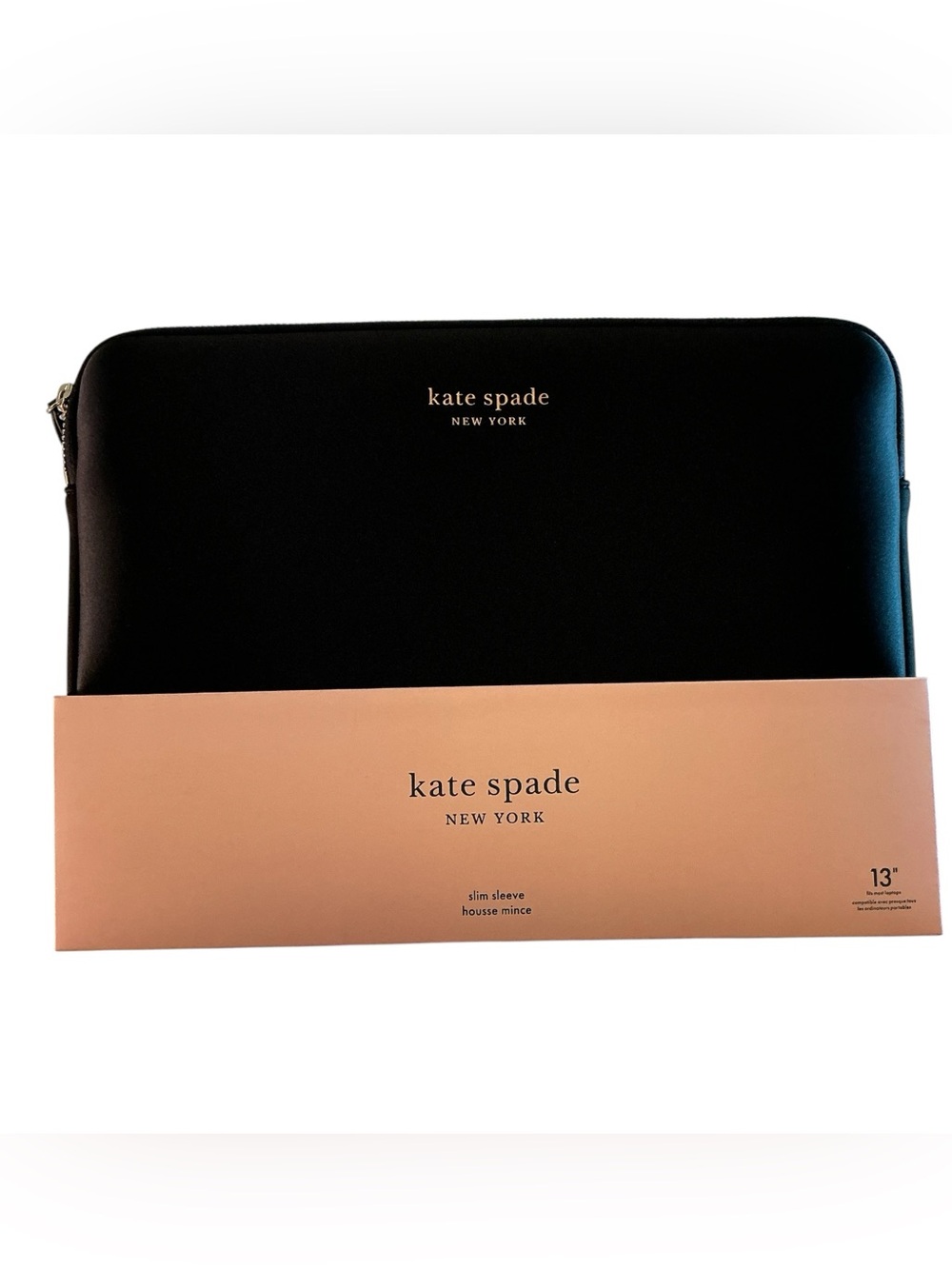 Kate Spade 13” Slim Sleeve Fits Most Laptops, Macbook 13" Black Case Cover